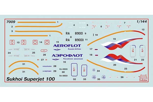 Superjet 100 (ZVEZDA 7009) 1/144