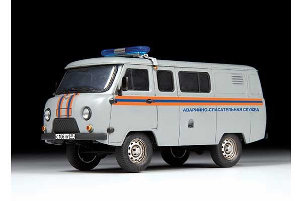 УАЗ «3909» Аварийно-спасательная служба (ZVEZDA 43002) 1/43