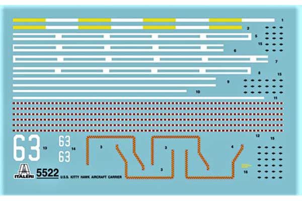 USS Kitty Hawk CV - 63 (ITALERI 5522) 1/720