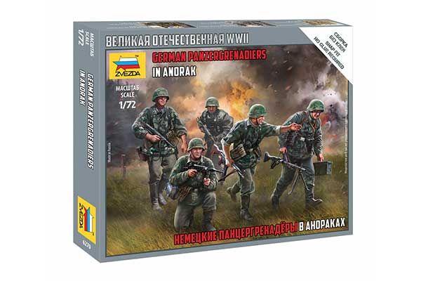 Немецкие панцергренадеры в анораках (ZVEZDA 6270) 1/72