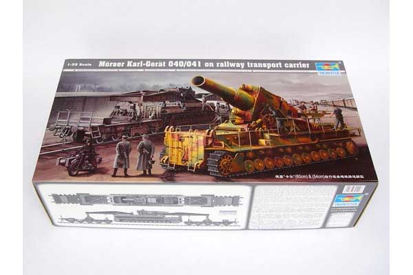 Morser Karl-Gerat 040/041 на железнодорожной платформе (Trumpeter 00209) 1/35