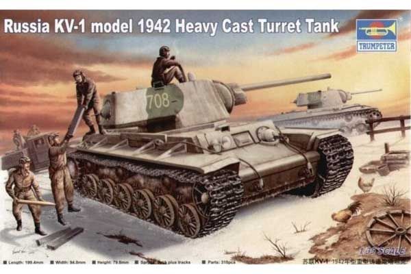 КВ-1 модель 1942 тяжелый танк с литой башней (TRUMPETER 00359) 1/35
