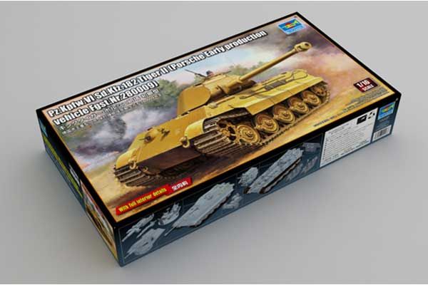 Pz.Kpfw.VI Sd.Kfz.182 Tiger II (Porsche раннего производства Fgst.Nr.280009) (Trumpeter 00948) 1/16