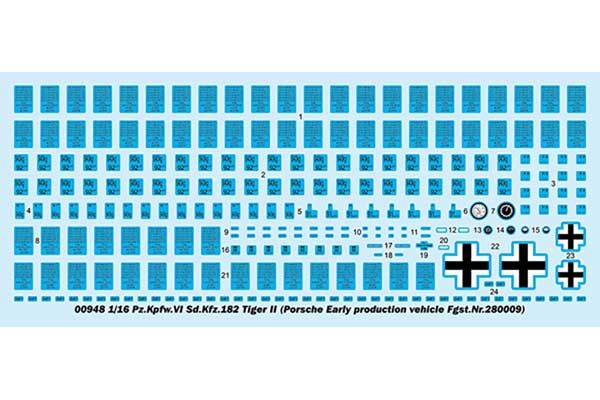 Pz.Kpfw.VI Sd.Kfz.182 Tiger II (Porsche раннего производства Fgst.Nr.280009) (Trumpeter 00948) 1/16