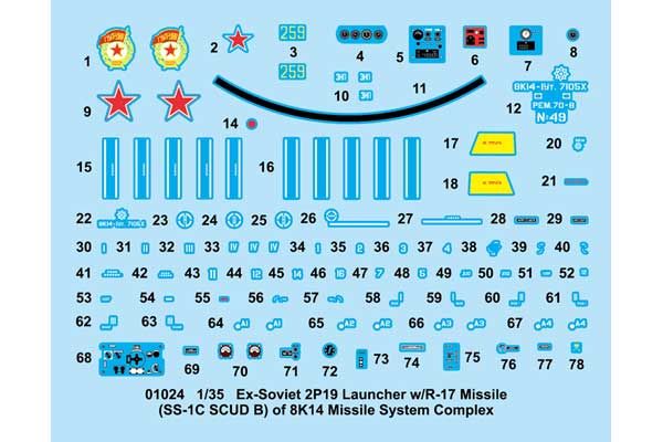 2П19 з ракетою Р-17 (SS-1C SCUD B) ракетного комплексу 8К14 (Trumpeter 01024) 1/35