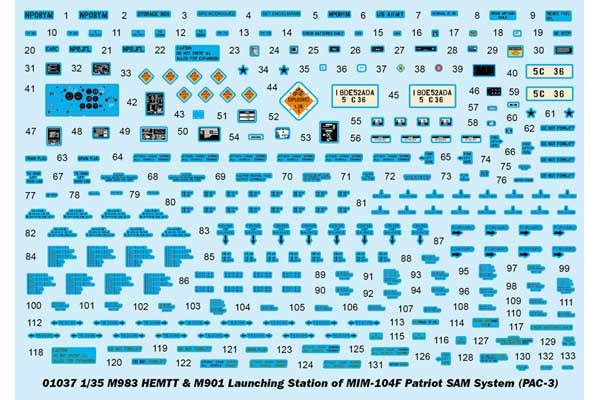 M983 HEMTT и пусковая установка M901 ЗРК MIM-104F Patriot (PAC-3) (Trumpeter 01037) 1/35