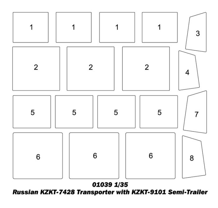 Тягач КЗКТ-7428 с полуприцепом КЗКТ-9101 (Trumpeter 01039) 1/35