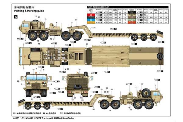 M983A2 HEMTT тягач з M870A1 напівпричепом (Trumpeter 01055) 1/35