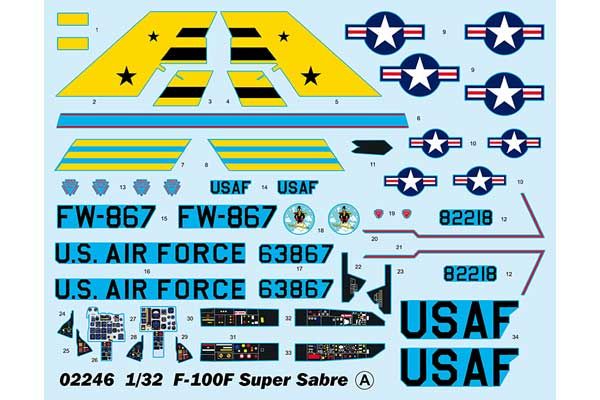 F-100F Super Sabre (Trumpeter 02246) 1/32