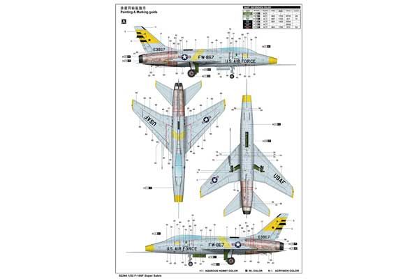 F-100F Super Sabre (Trumpeter 02246) 1/32