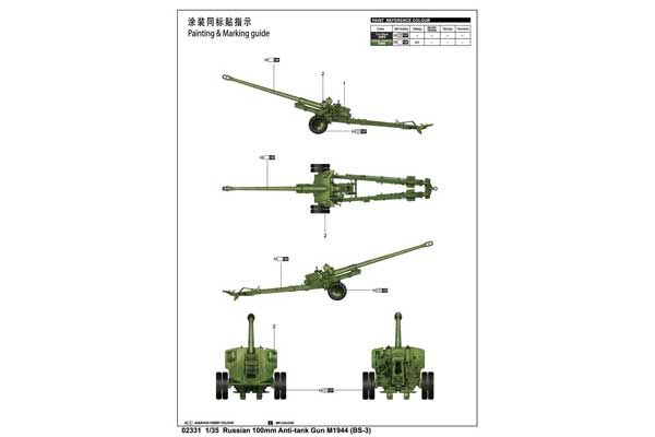 БС-3. 100 мм протитанкова гармата М1944 (Trumpeter 02331) 1/35