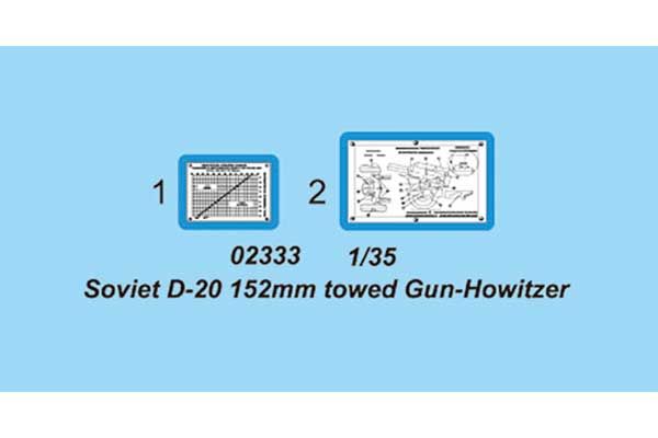 Д-20 радянська 152-мм гармата-гаубиця (Trumpeter 02333) 1/35