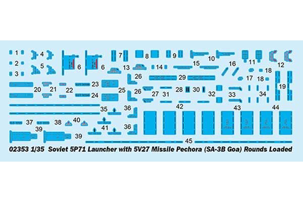 Пусковая установка 5П71 с ракетами 5В27 "Печора" (SA-3B Goa) (Trumpeter 02353) 1/35