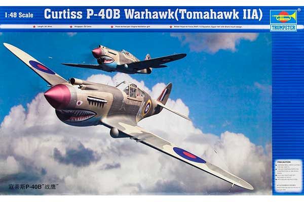 Curtiss P-40B Warhawk (Tomahawk MK IIA) (Trumpeter 02807) 1/48