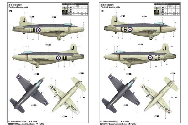 Supermarine Attacker F.1 (Trunmpeter 02866) 1/48