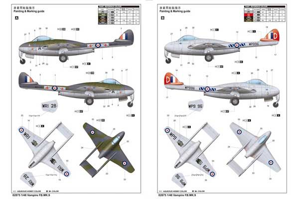 Vampire FB.MK.9 (Trumpeter 02875) 1/48