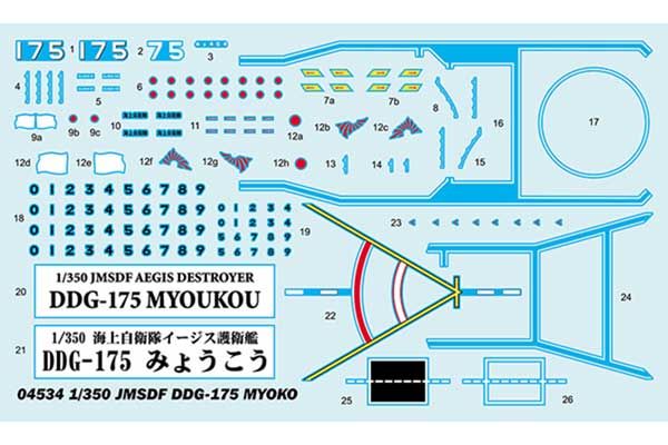 Есмінець DDG-175 MYOKO ВМС Японії (Trumpeter 04534) 1/350