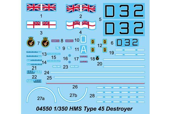 Эсминец HMS Type 45 (Trumpeter 04550) 1/350