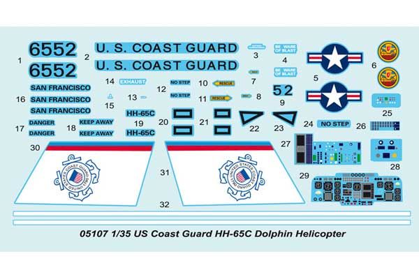 HH-65C Dolphin вертолет береговой охраны США (TRUMPETER 05107) 1/35