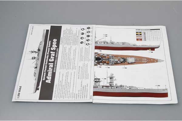 Тяжелый крейсер (Panzer Schiff) Admiral Graf Spee (Trumpeter 05316) 1/350