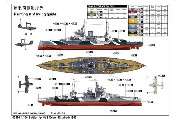 HMS Queen Elizabeth (Trumpeter 05324) 1/350