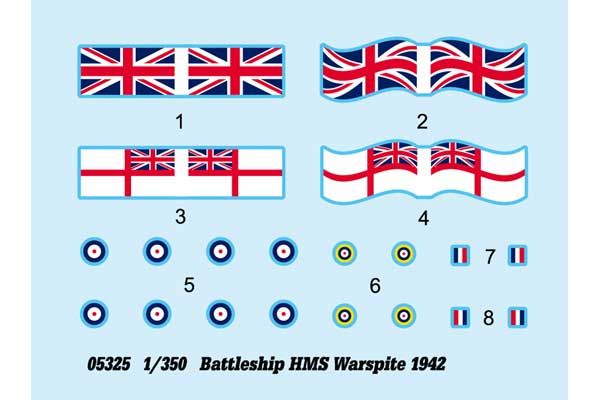 HMS Warspite 1942 (Trumpeter 05325) 1/350