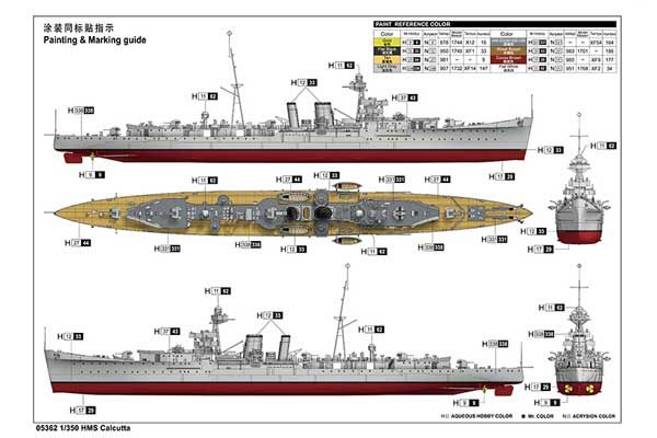 HMS Calcutta (Trumpeter 05362) 1/350