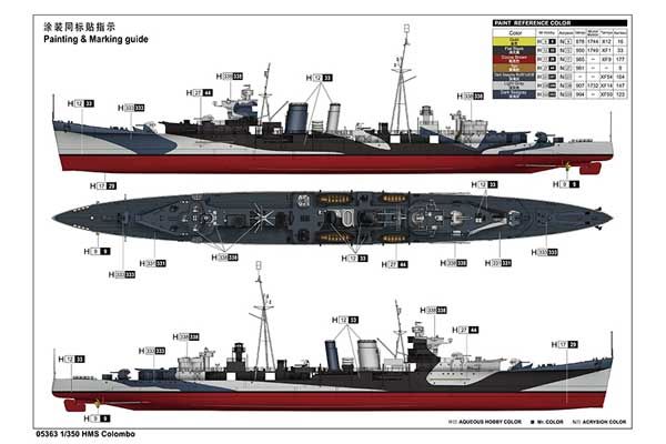 HMS Colombo (Trumpeter 05363) 1/350