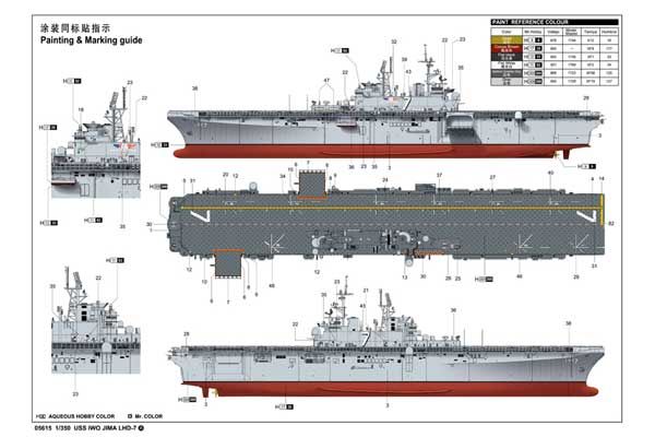 USS IWO JIMA LHD-7 (Trumpeter 05615) 1/350