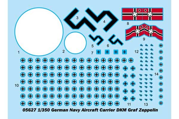 Немецкий авианосец DKM Graf Zeppelin (Trumpeter 05627) 1/350