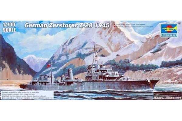Есмінець Zerstorer Z-28 1945 (Trumpeter 05790) 1/700 Есмінець Zerstorer Z-28 1945 (Trumpeter 05790) 1/700