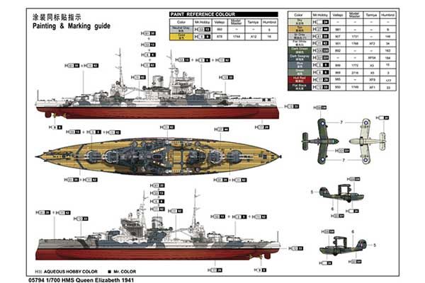 HMS Queen Elizabeth 1941 (Trumpeter 05794) 1/700