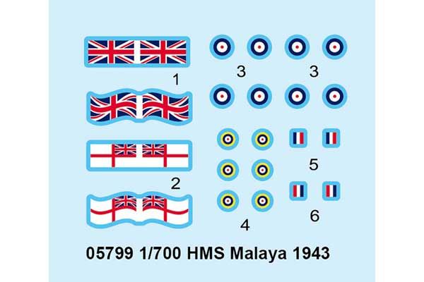 HMS Malaya 1943 (Trumpeter 05799) 1/700