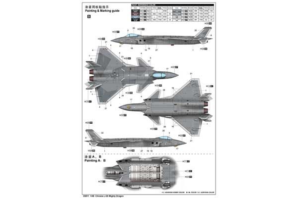 J-20 Mighty Dragon (Trumpeter 05811) 1/48