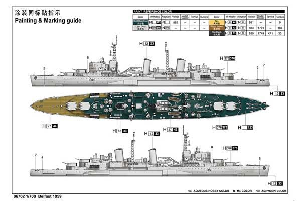 Belfast 1959 (Trumpeter 06702) 1/700