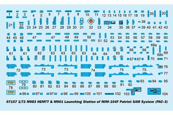 M983 HEMTT и пусковая установка M901 ЗРК MIM-104F Patriot (PAC-3) (Trumpeter 07157) 1/35