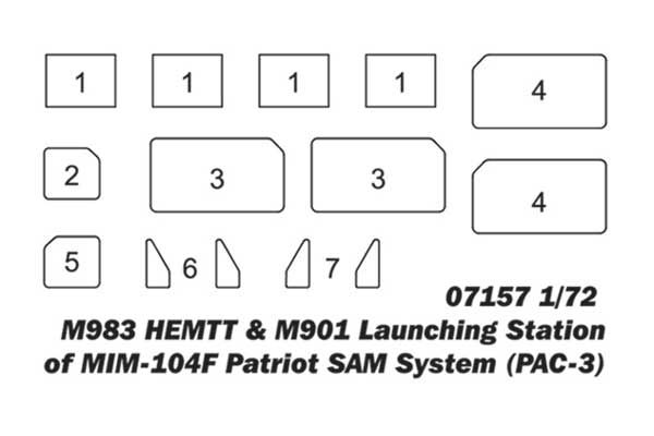 M983 HEMTT и пусковая установка M901 ЗРК MIM-104F Patriot (PAC-3) (Trumpeter 07157) 1/35