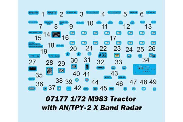 M983 тягач с радаром AN/TPY-2 X (Trumpeter 07177) 1/72