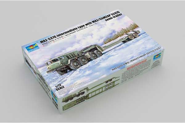 МАЗ-537Г среднего типа с полуприцепом МАЗ/ЧМЗАП 5247Г (Trumpeter 07194) 1/72