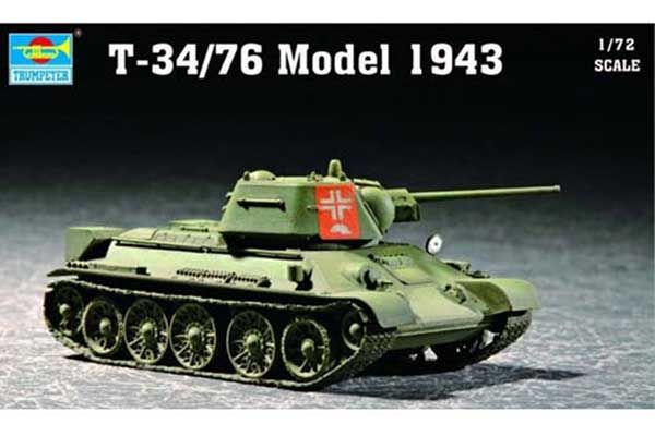 Т-34/76 модель 1943 г. (Trumpeter 07208) 1/72 Т-34/76 модель 1943 г. (Trumpeter 07208) 1/72