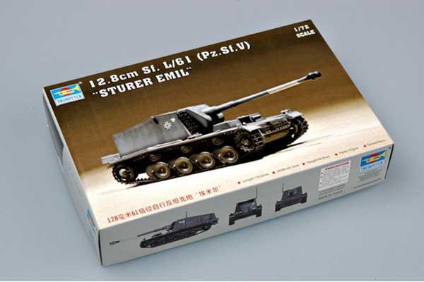 12.8cm Sf. L/61 (Pz.Sf.V) "STURER EMIL" (Trumpeter 07210) 1/72