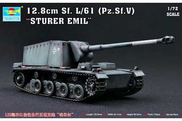 12.8cm Sf. L/61 (Pz.Sf.V) "STURER EMIL" (Trumpeter 07210) 1/72