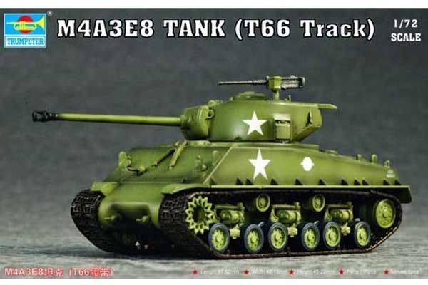 M4A3E8 TANK (T66 Track) (Trumpeter 07225) 1/72 M4A3E8 TANK (T66 Track) (Trumpeter 07225) 1/72