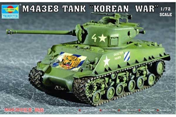 M4A3E8 (корейская война) (Trumpeter 07229) 1/72 M4A3E8 (корейская война) (Trumpeter 07229) 1/72