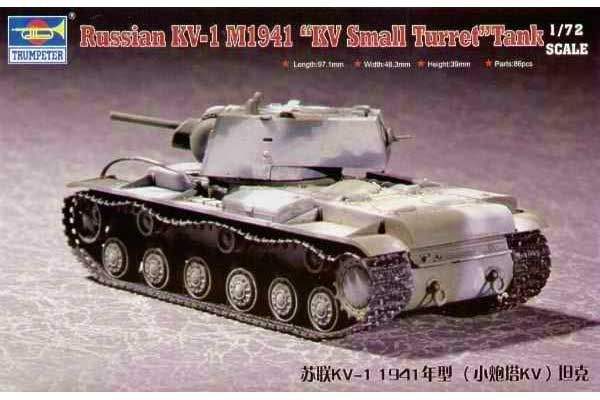 КВ-1 мод. 1941 "КВ с маленькой башней" (TRUMPETER 07232) 1/72 КВ-1 мод. 1941 "КВ с маленькой башней" (TRUMPETER 07232) 1/72
