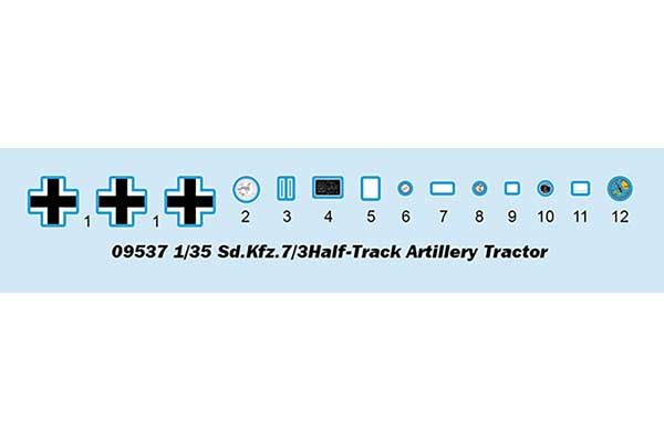 Sd.Kfz.7/3 Напівгусеничний артилерійський тягач (Trumpeter 09537) 1/35