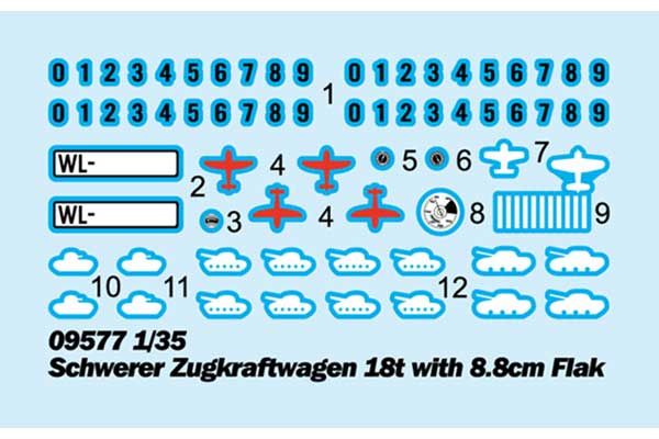 Schwerer Zugkraftwagen 18 t with 8.8cm Flak (Trumpeter 09577) 1/35