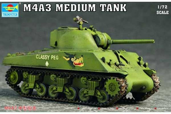M4A3 средний танк (Trumpeter 07224) 1/72 M4A3 средний танк (Trumpeter 07224) 1/72