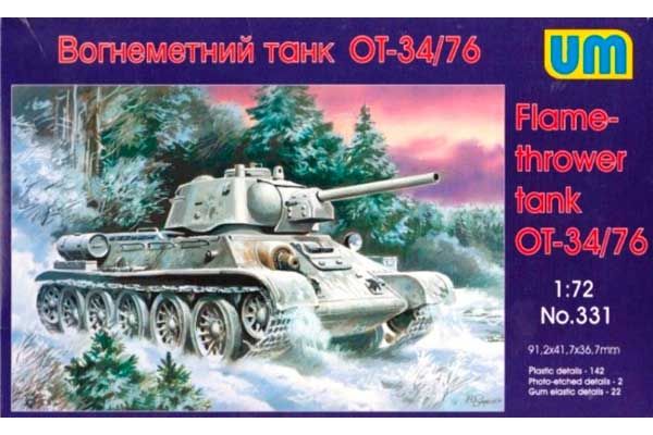 Огнеметный танк OT-34-76 (UNIMODELS 331) 1/72