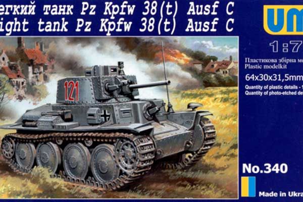 Танк Pz Kpfw 38(t) Ausf.C (UNIMODELS 340) 1/72 Танк Pz Kpfw 38(t) Ausf.C (UNIMODELS 340) 1/72